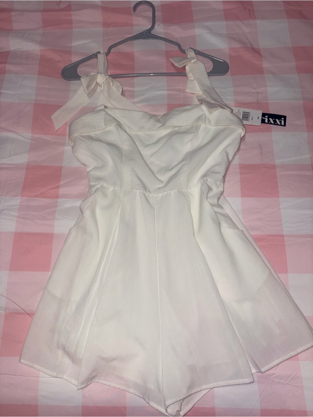 Trixxy Ivory Tie-Shoulder Romper